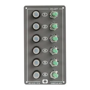 Elite electric control panel 6 switches - foto originale Osculati Srl