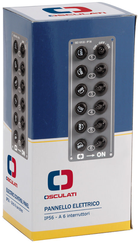Electric control panel 6 switches - foto originale Osculati Srl