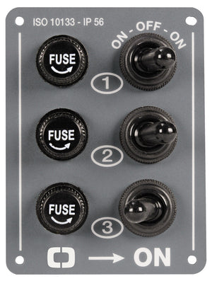 3-switch electric control panel - foto originale Osculati Srl