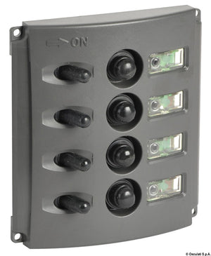 Electric panel w/automatic fuses and double LED - foto originale Osculati Srl