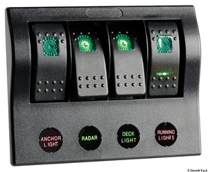 PCP Compact electric panel w/4 switches - foto originale Osculati Srl
