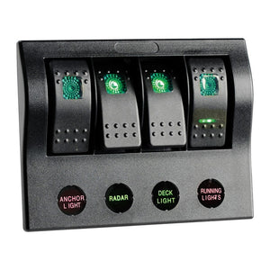 PCP Compact electric panel w/4 switches - foto originale Osculati Srl