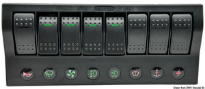 PCP Compact electric panel w/8 switches - foto originale Osculati Srl