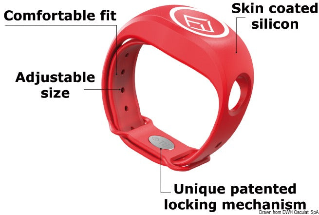 xBAND red silicone - foto originale Osculati Srl