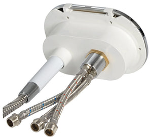 Oval shower box white nylon hose 2.5 m - foto originale Osculati Srl