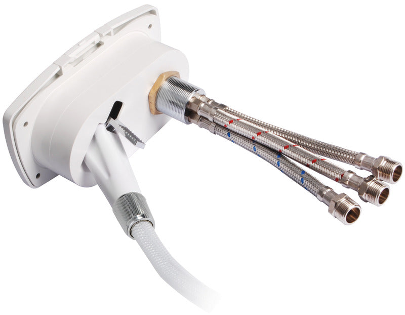 New Edge shower box white PVC hose 2.5 m Crosswise shower outlet - foto originale Osculati Srl