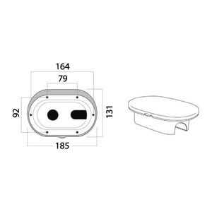 Oval shower box white PVC hose 2.5 m BULK package 10 pcs (pack of 10) - foto originale Osculati Srl