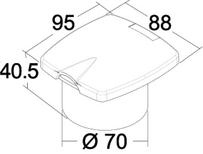 Boris shower white finish PVC hose 4 mm - foto originale Osculati Srl