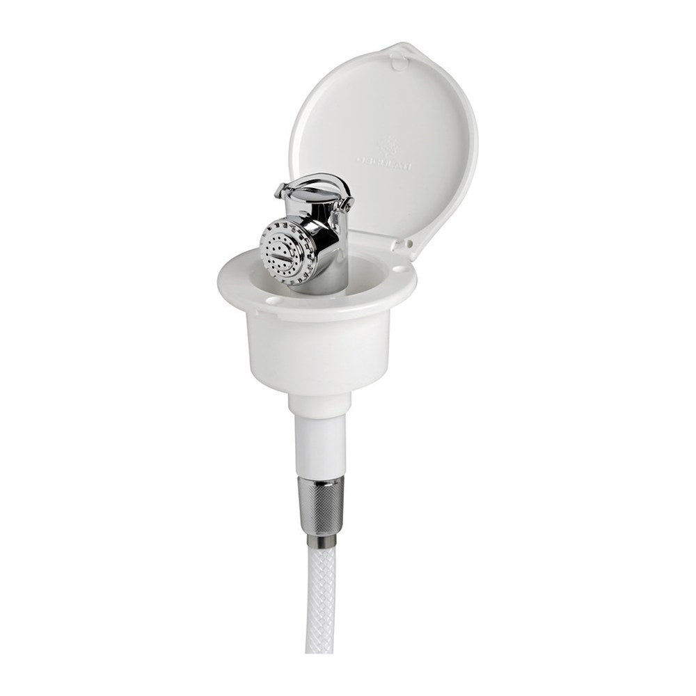 Elegant shower box white finish PVC hose 2.5 m Flat mounting - foto originale Osculati Srl