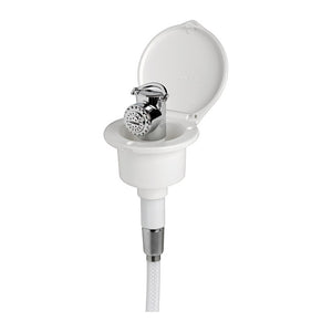 Elegant shower box white finish PVC hose 2.5 m Flat mounting - foto originale Osculati Srl