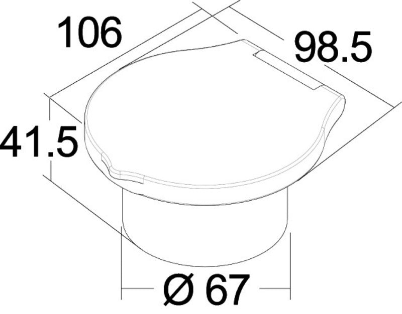 Elegant shower box white finish PVC hose 4 m Flat mounting - foto originale Osculati Srl