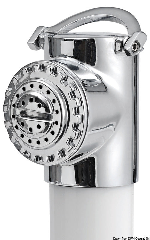 Push button shower white PVC hose 2.5 m - foto originale Osculati Srl