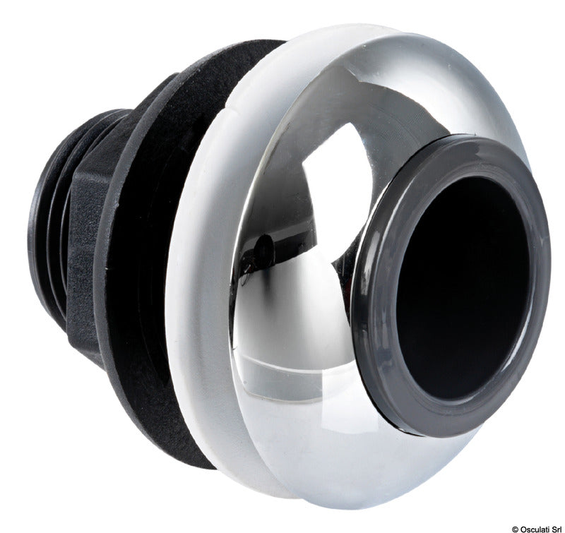 Push button shower white PVC hose 4 m - foto originale Osculati Srl