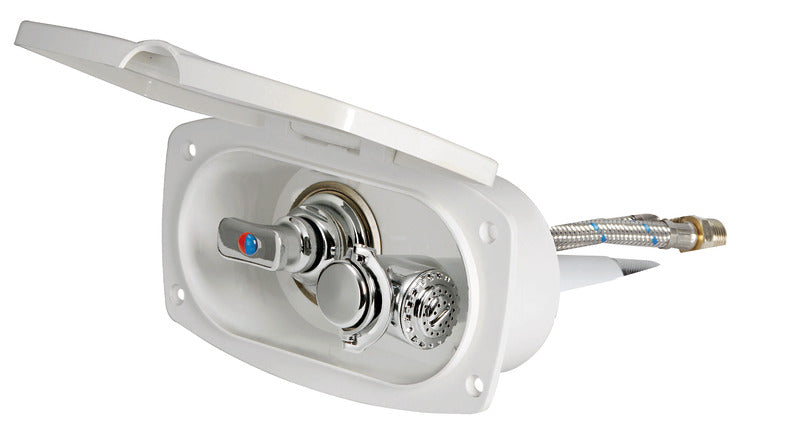 New Edge shower box white PVC hose 2.5 m Rear shower outlet - foto originale Osculati Srl