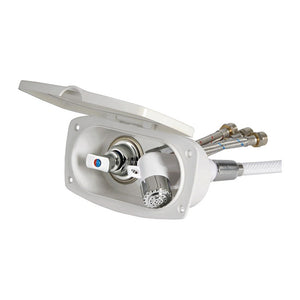 New Edge shower box white PVC hose 2.5 m Crosswise shower outlet - foto originale Osculati Srl