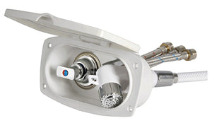 New Edge shower box white PVC hose 4 m Crosswise shower outlet - foto originale Osculati Srl