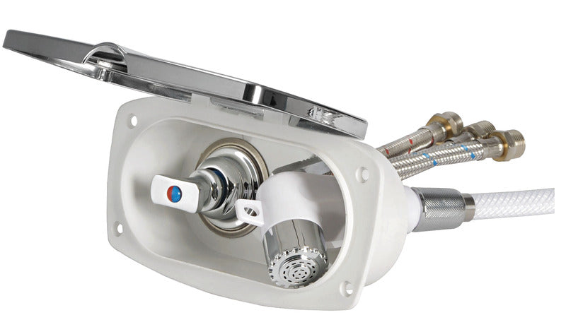 New Edge shower box chromed PVC hose 2.5 m Crosswise shower outlet - foto originale Osculati Srl