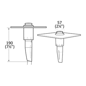 Whale Twist shower cold water, straight, grey - foto originale Osculati Srl