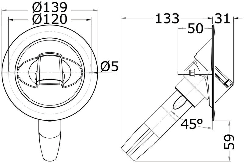 Saturn shower w/vertical SS mixer - foto originale Osculati Srl
