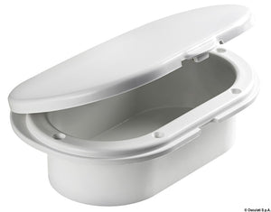 Oval shower enclosure + door rear outlet 185x131 - foto originale Osculati Srl