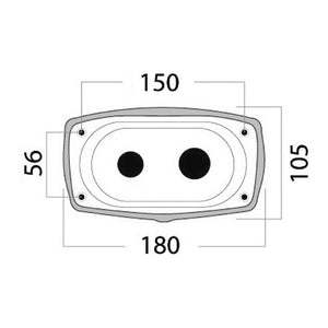 New Edge shower enclos. + door rear outlet 180x105 - foto originale Osculati Srl