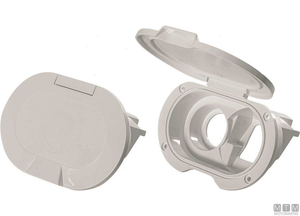 Box for mixer and shower head ABS white - original photo Motomarine Srl