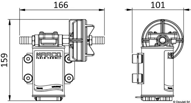 Marco Self-priming electric pump 12 V 15 l/min - foto originale Osculati Srl