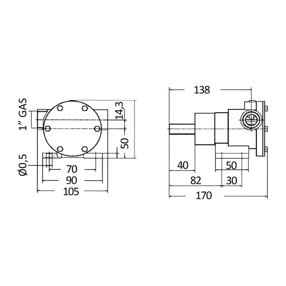Nauco 335 pump 107 l mechanic seal - foto originale Osculati Srl
