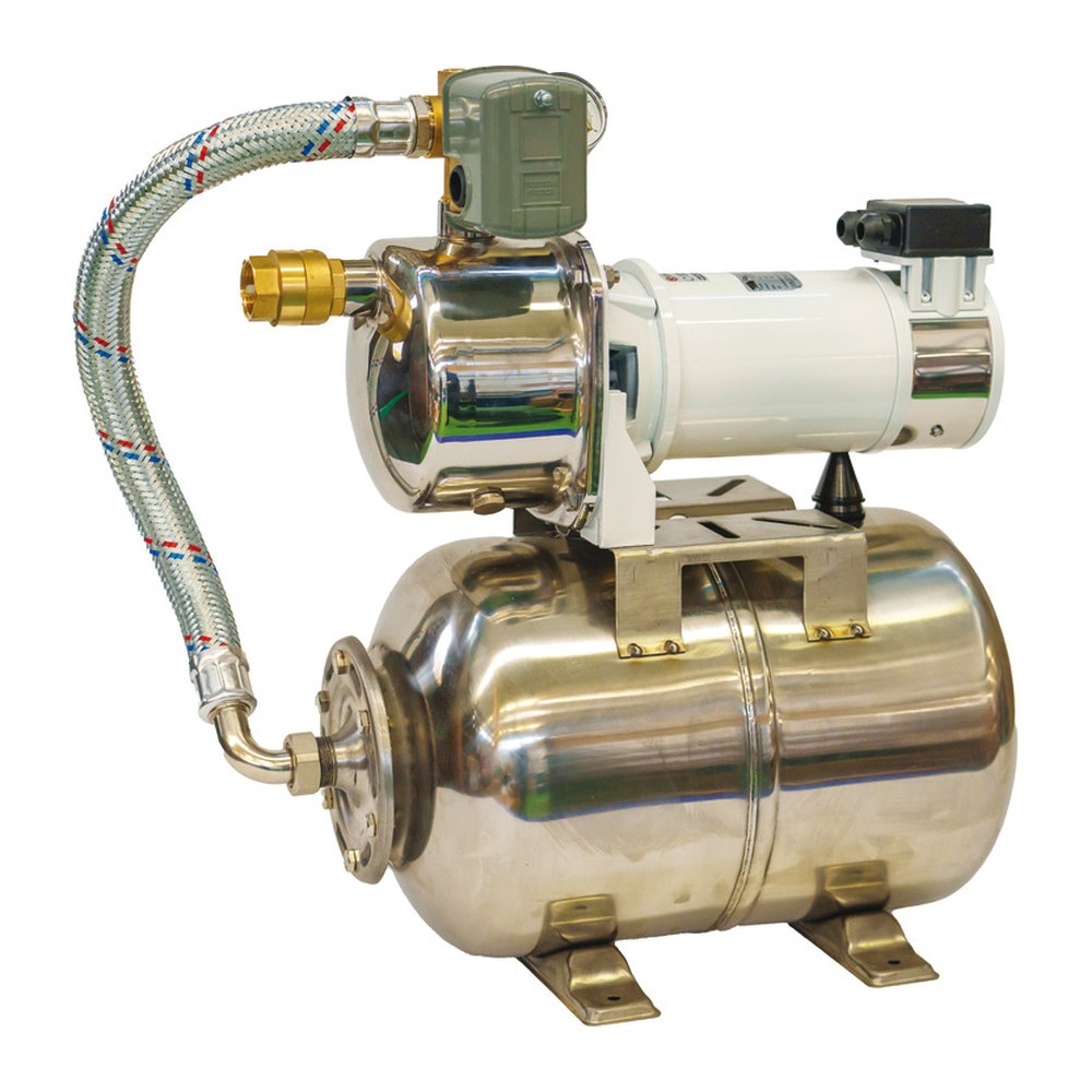 CEM fresh water pump w. 20l-SS tank 24 V 50 l/min - foto originale Osculati Srl