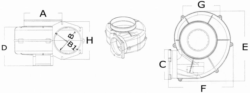 Centrifugal extractor wall mounting 24 V 16 A - foto originale Osculati Srl
