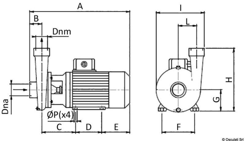 CEM elettromeccanica Bronze centrifugal electropump 80 lt/min - foto originale Osculati Srl