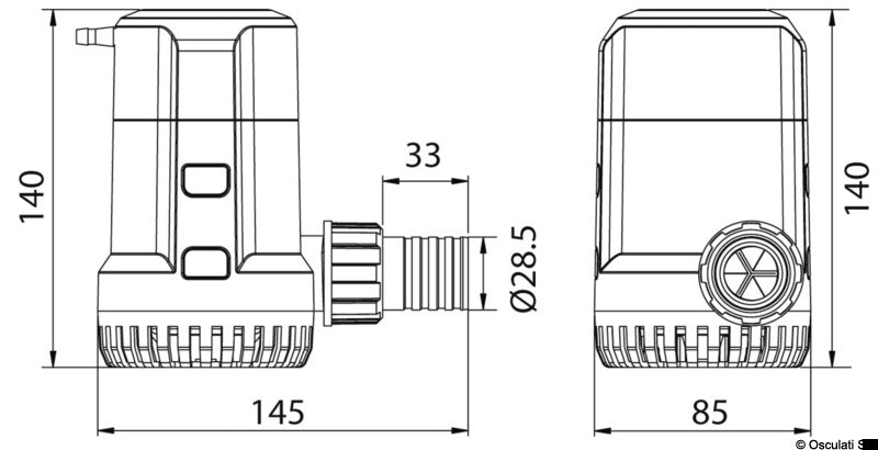 Europump Next Generation bilge pump G1500 12V - foto originale Osculati Srl