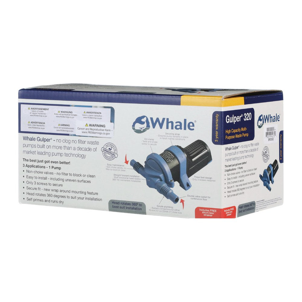 WHALE Gulper pump 320 12V retail - foto originale Osculati Srl