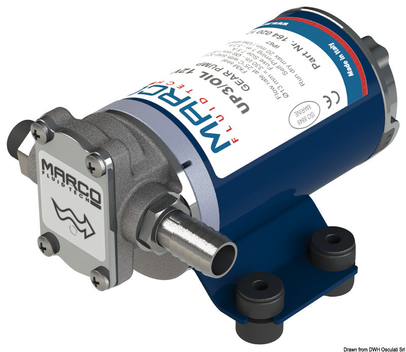 Marco electric pump for oil pouring/replacem. 12 V - foto originale Osculati Srl