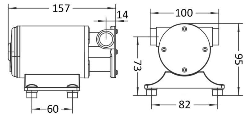 Europump self-priming pump brass head 12 V - foto originale Osculati Srl