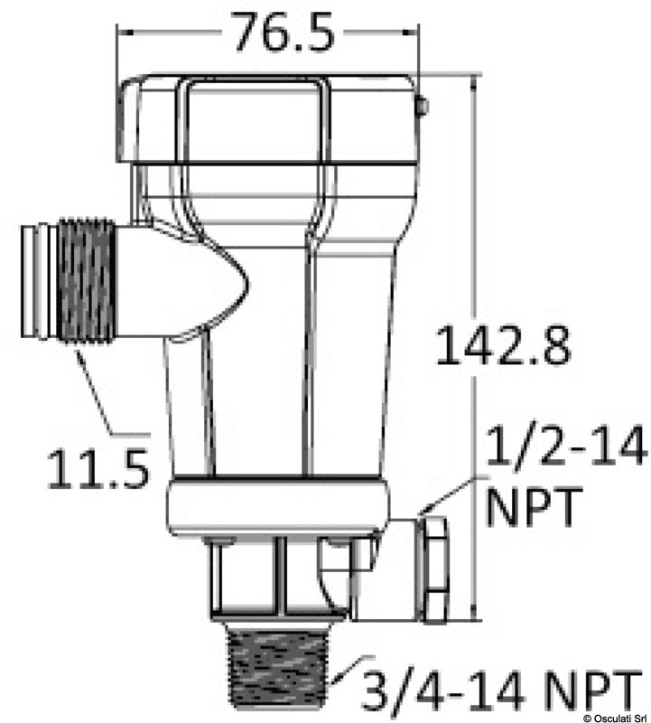 Rule tank aerator pump inside outlet - foto originale Osculati Srl