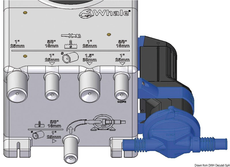 WHALE grey water tank 8l w/IC sensor - foto originale Osculati Srl