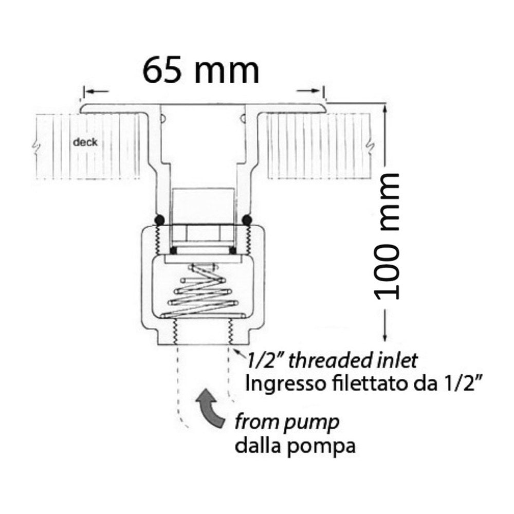 Bayonet + sloped plastic fitting - foto originale Osculati Srl