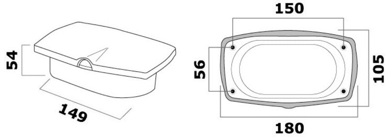 New Edge water inlet/outlet plug - foto originale Osculati Srl