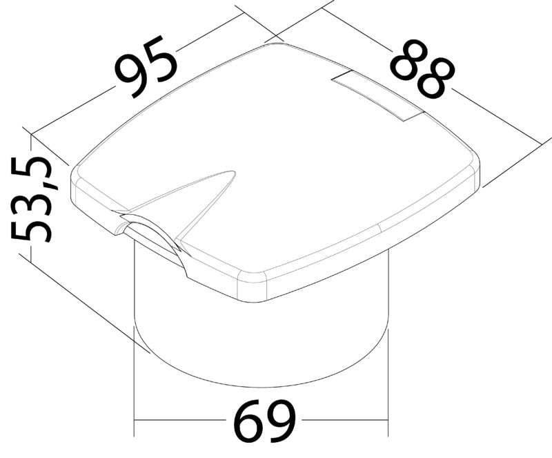 Heavy Duty New Edge fresh water SS inlet - foto originale Osculati Srl