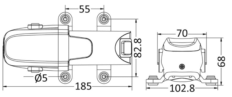 Europump 4 New Generation fresh water pump 12V 5.6l/min - foto originale Osculati Srl