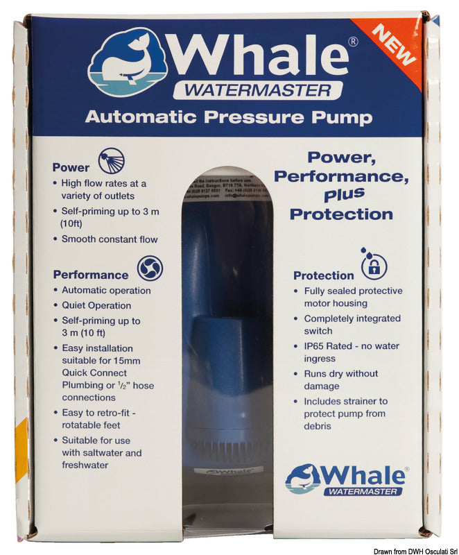 WHALE Watermaster water pump 11.5 l/min 12V retail - foto originale Osculati Srl