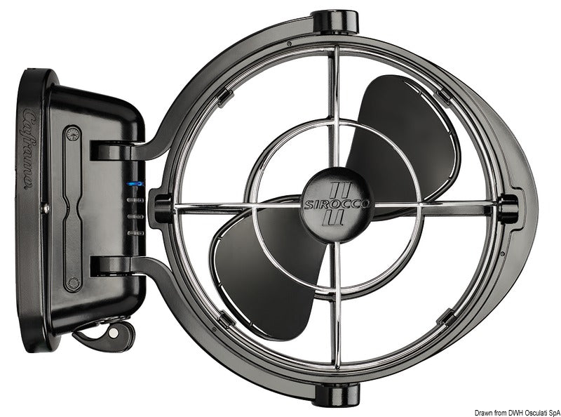 CAFRAMO Sirocco fan black 12/24 V - foto originale Osculati Srl