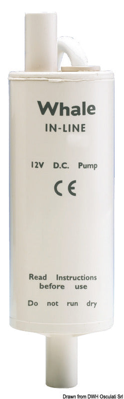 Whale submersible pump 12 V 3 A in line - foto originale Osculati Srl