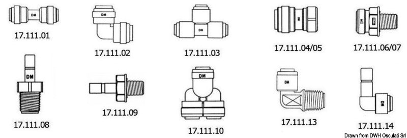 Cylinder joint/1/2" male joint (pack of 10) - foto originale Osculati Srl