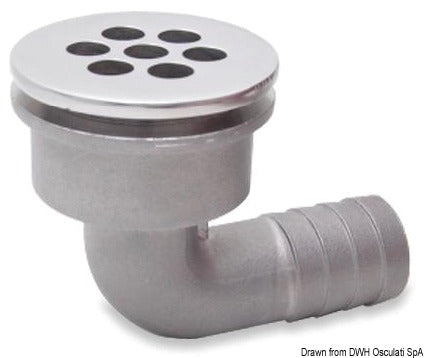 Cockpit drain AISI 316 Ø 42 - foto originale Osculati Srl