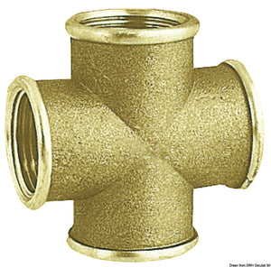 Brass cross joint female 1"1/2 - foto originale Osculati Srl