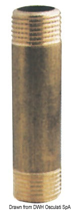 Brass extension sleeve 1" x 200 mm - foto originale Osculati Srl