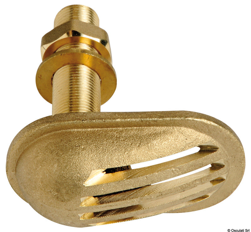 Cast brass thru hull scoop strainer 3" - foto originale Osculati Srl
