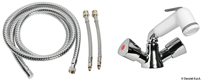 Mixer tap w/swivelling shower - foto originale Osculati Srl